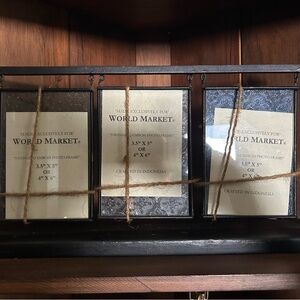 Cost Plus World Market Black and Silver Picture Frame Accents